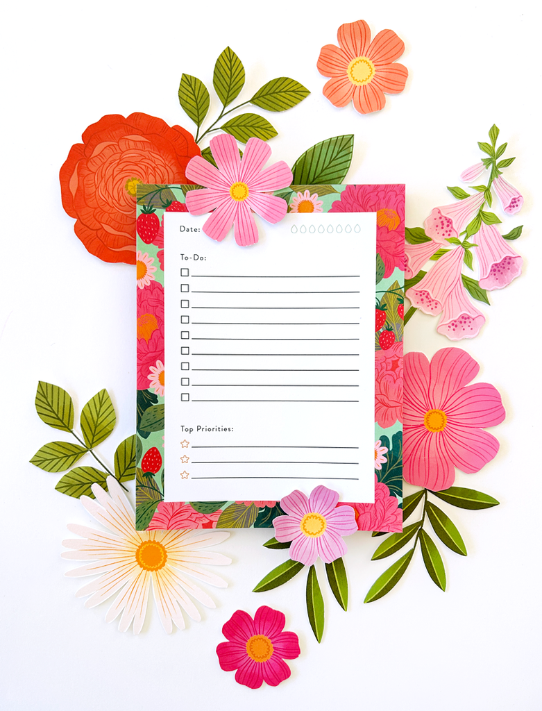 Berry Floral Notepad
