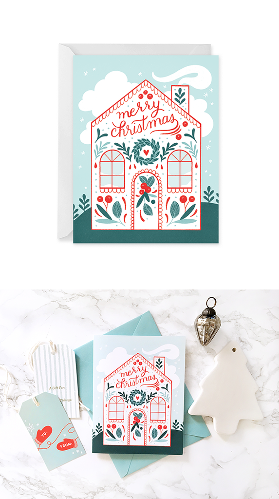 Christmas Cottage Holiday Card