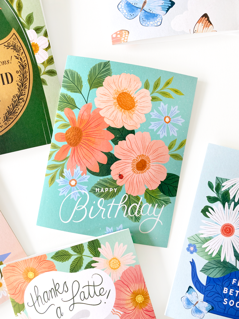 NEW! Floral Cluster Birthday Card
