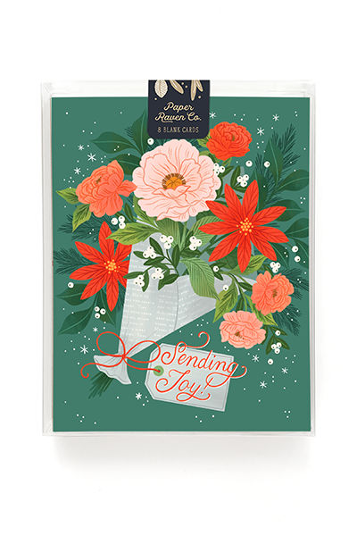 Poinsettia Bouquet Holiday Card