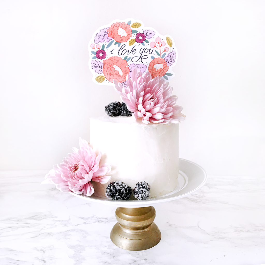 Cake Topper DIY Printable for Mother's Day