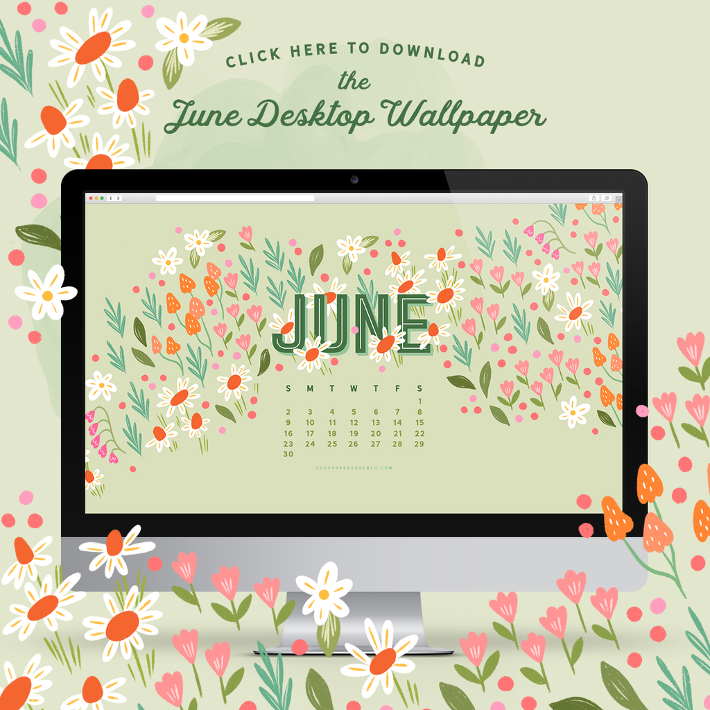 June 2019 Illustrated Desktop Wallpaper