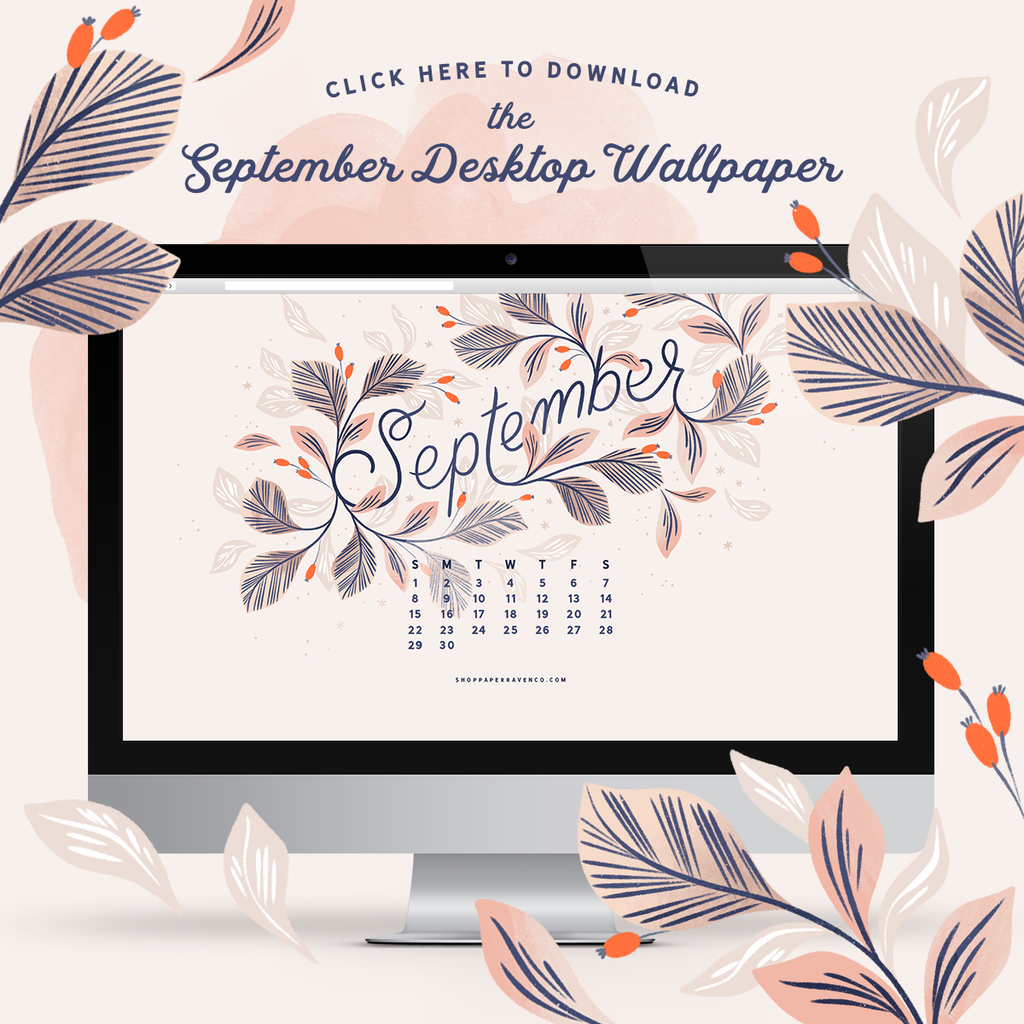 September 2019 Illustrated Desktop Wallpaper