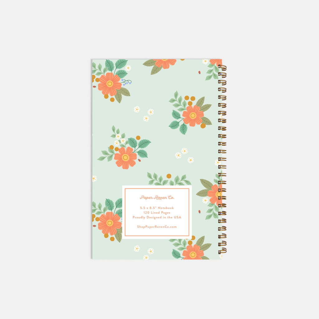 Wild Flowers: Hardcover Spiral Notebook