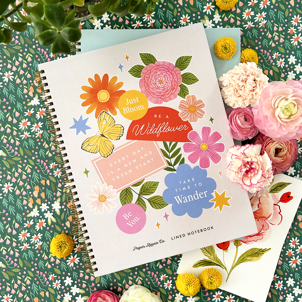 Be a Wildflower: Hardcover Spiral Notebook