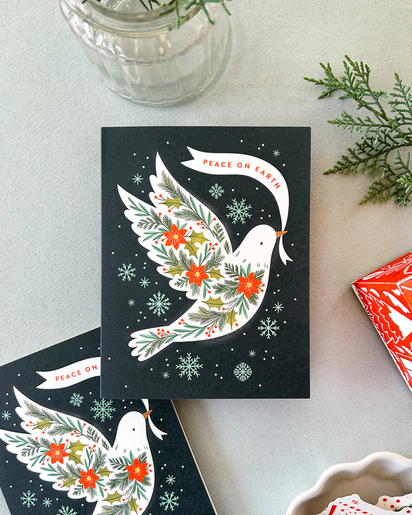 Botanical Dove Holiday Card