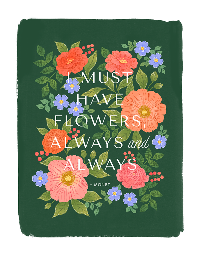 "I Must Have Flowers" Fine Art Print