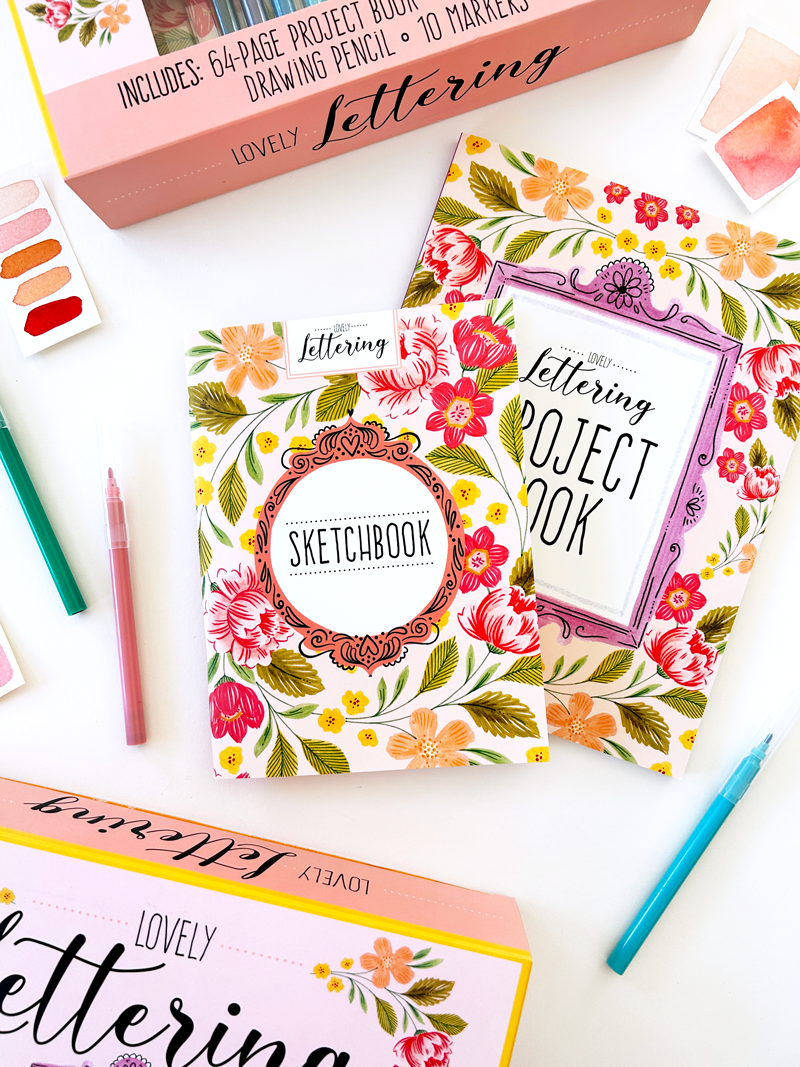 Lovely Lettering Kit: Learn to hand-letter and illustrate your favorite  quotes • Includes: 64-page project book, 32-page sketchbook, drawing  pencil