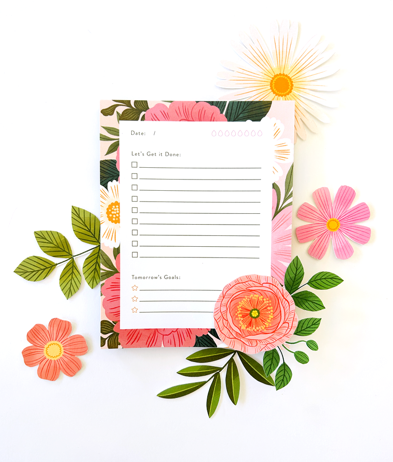 Sunny Floral Notepad – Paper Raven Co.