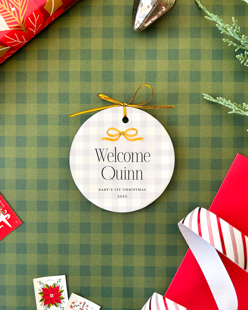 Welcome Baby Gender Neutral Personalized Ornament