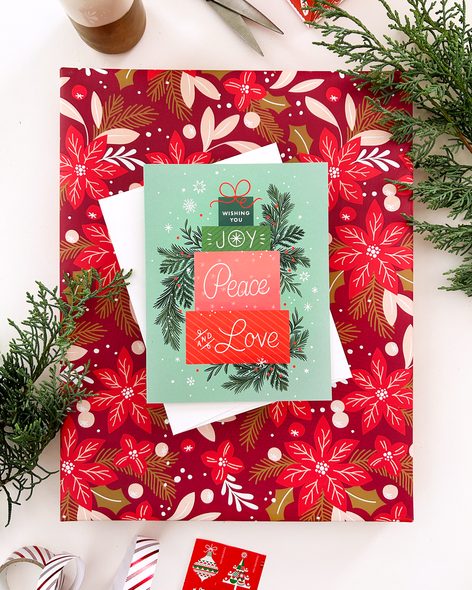 Present Stack Holiday Card – Paper Raven Co.