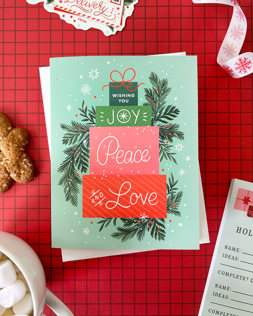 Present Stack Holiday Card
