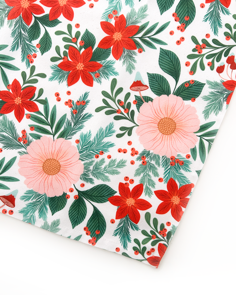 Poinsettia Bouquet Tea Towel