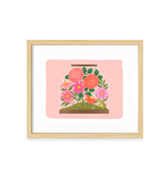 Terrarium: Roses and Daisies Fine Art Print