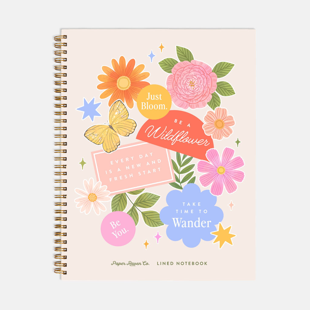Be a Wildflower: Hardcover Spiral Notebook