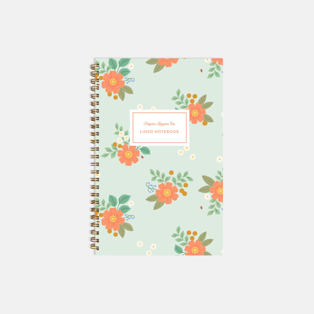 Wild Flowers: Hardcover Spiral Notebook