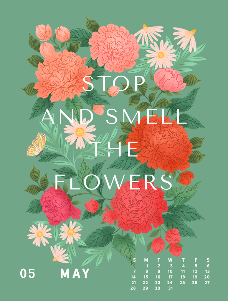 NEW! 2023 Calendar: Stop & Smell the Flowers