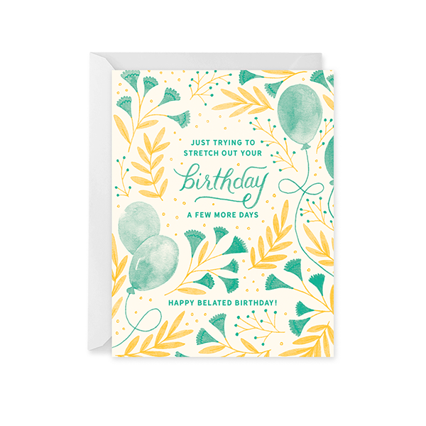 Luxury Beautiful Contemporary Birthday Cheers Card - 8 X 6 Inches Koko Designs