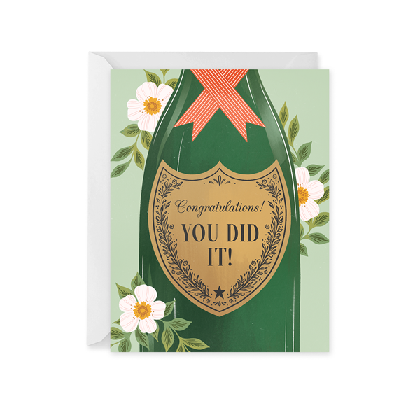 NEW! Champagne Congrats Card
