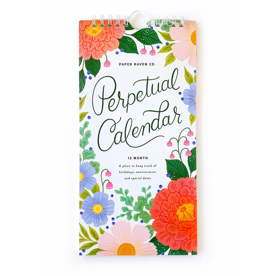 Always Floral Perpetual Calendar – Paper Raven Co.