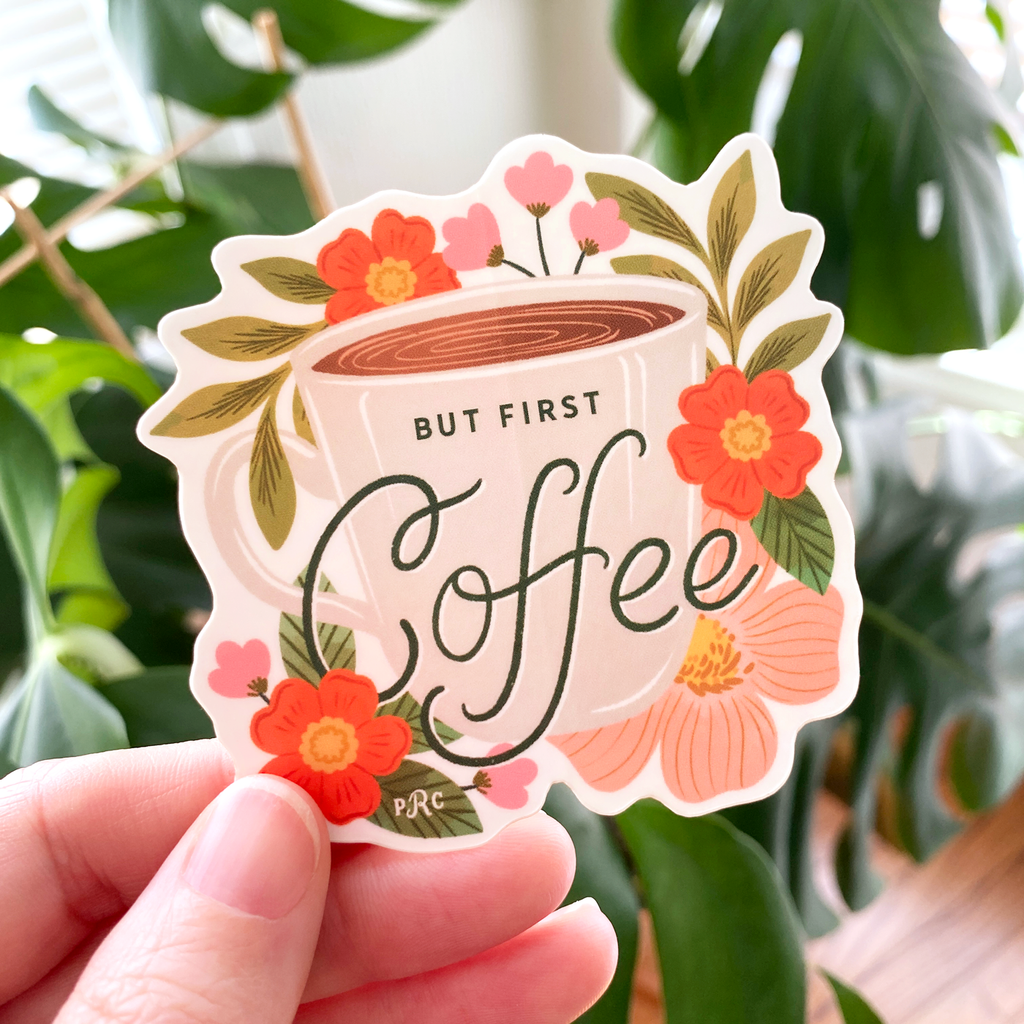 NEW! But First Coffee Sticker