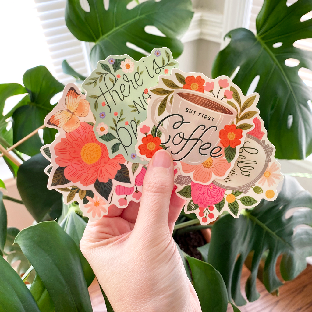 NEW! Butterfly Floral Cluster Sticker