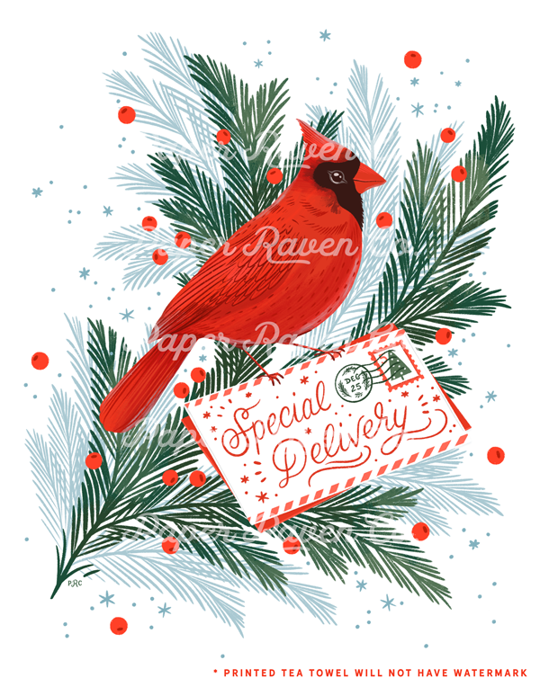 Cardinal Tea Towel, Holiday Tea Towel, Christmas Kitchen Décor, Christ –  Dor Designs