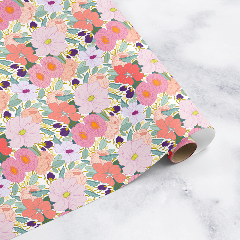 Floral discount wrapping paper