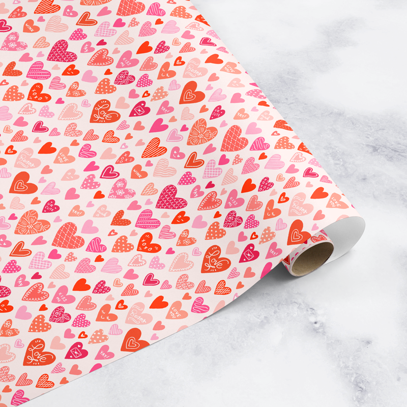 NEW! Happy Hearts Wrapping Paper – Paper Raven Co.