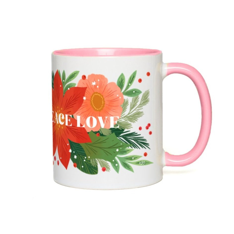 Poinsettia Garland Holiday Mug